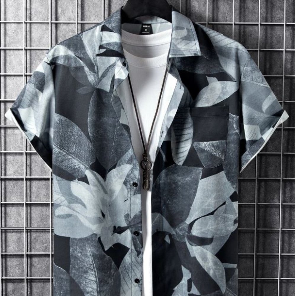 Manfinity Men Floral Print Shirt Without Tee